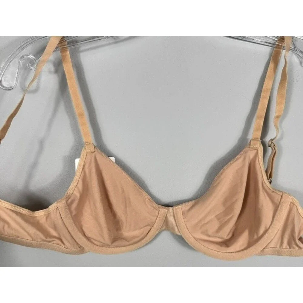 NWT Hanro 34B Cotton Sensations Unlined Nude Underwire Bra